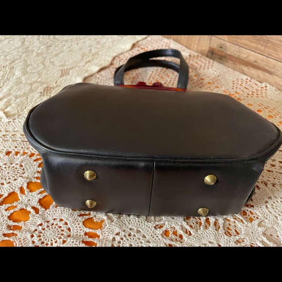 Vintage Mid Century Faux Leather and Bakelite Handbag - Picture 3 of 8